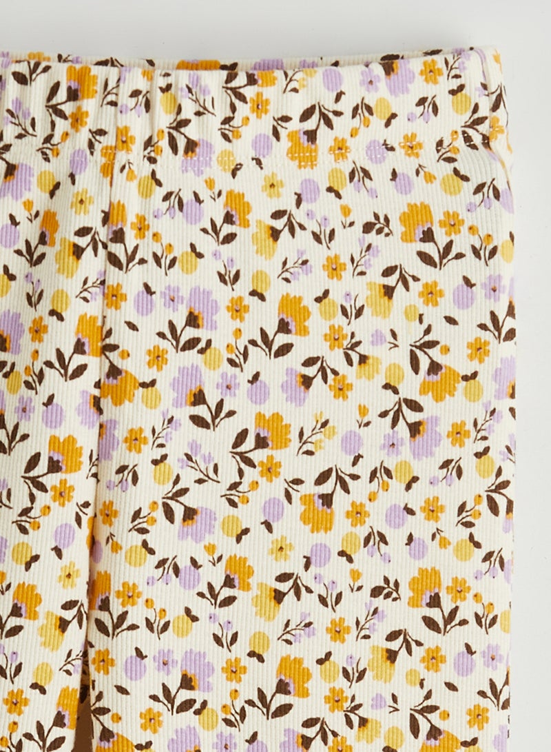 ال سي وايكيكي ليجنز بناتي بنقشة ورد بوسط مطاطي (2 قطعة) - Image 3